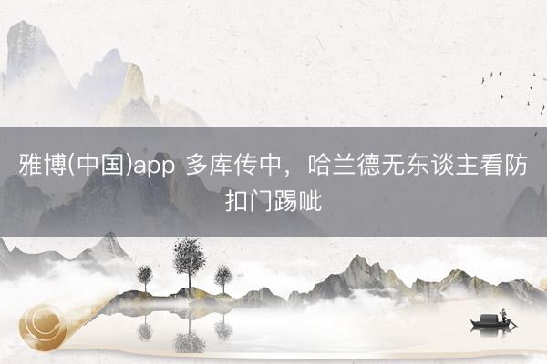 雅博(中国)app 多库传中，哈兰德无东谈主看防扣门踢呲
