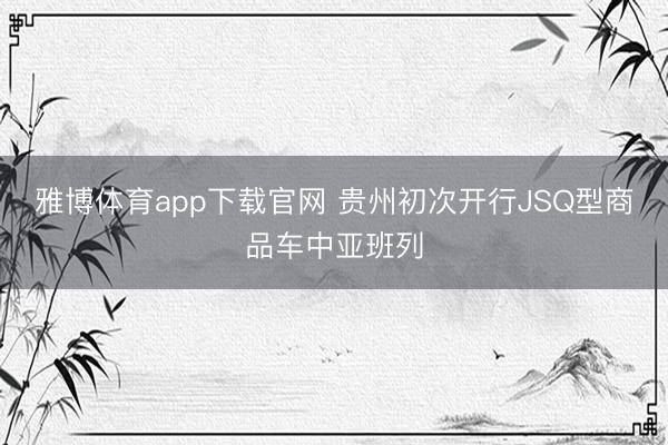 雅博体育app下载官网 贵州初次开行JSQ型商品车中亚班列