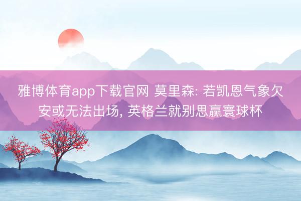 雅博体育app下载官网 莫里森: 若凯恩气象欠安或无法出场， 英格兰就别思赢寰球杯